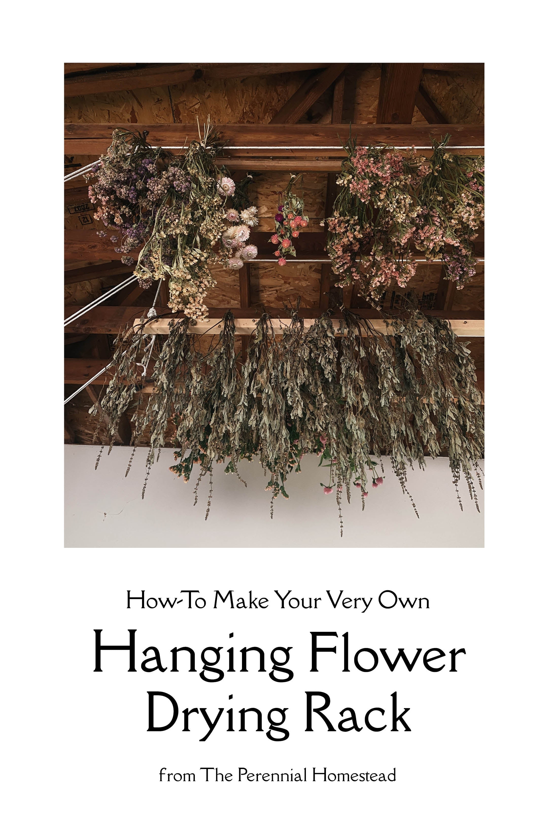DIY Hanging Flower Drying Rack - Tutorial