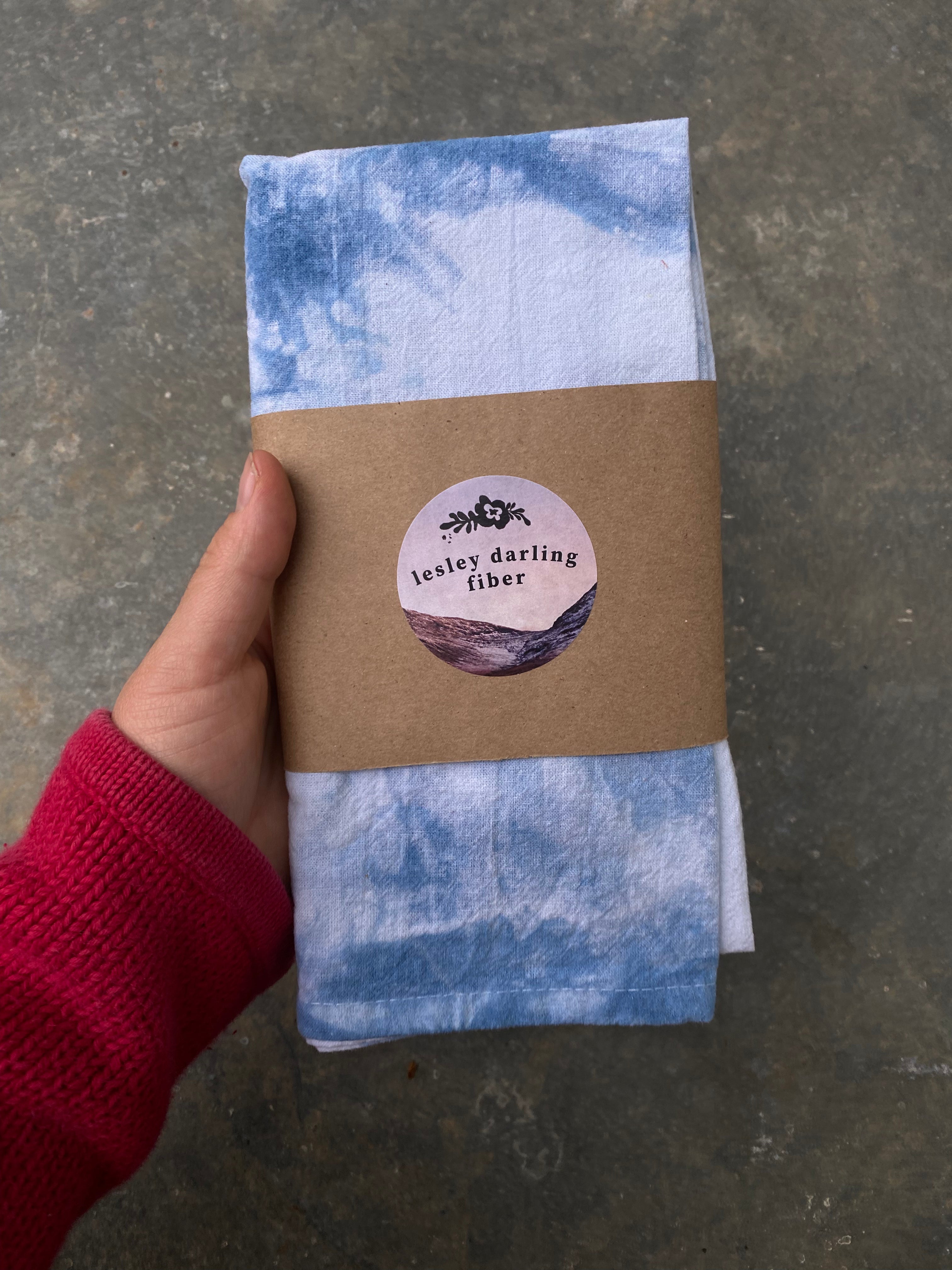 Indigo-dyed Cotton Tea Towel