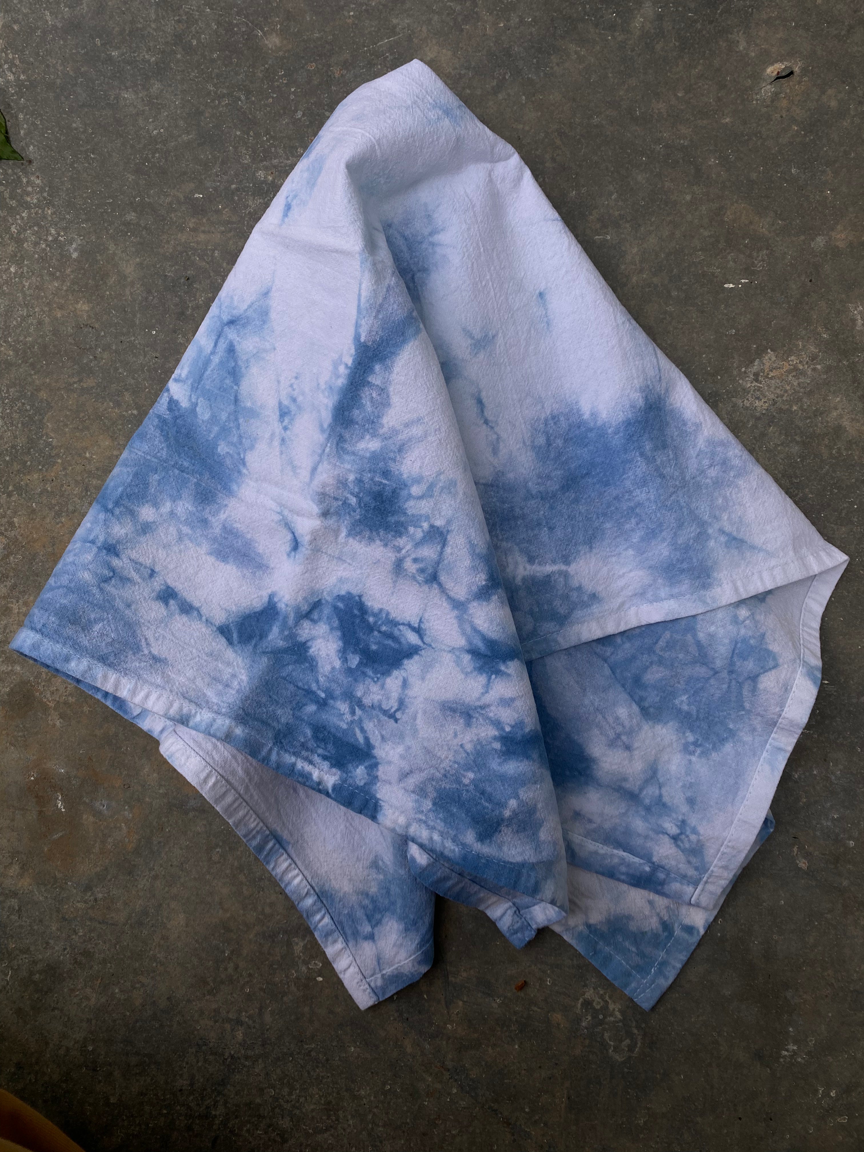 Indigo-dyed Cotton Tea Towel