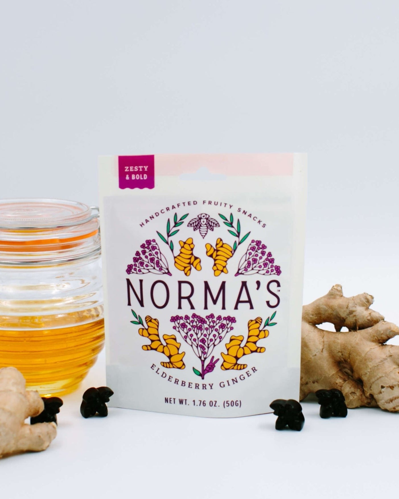 Elderberry Ginger Fruity Snacks