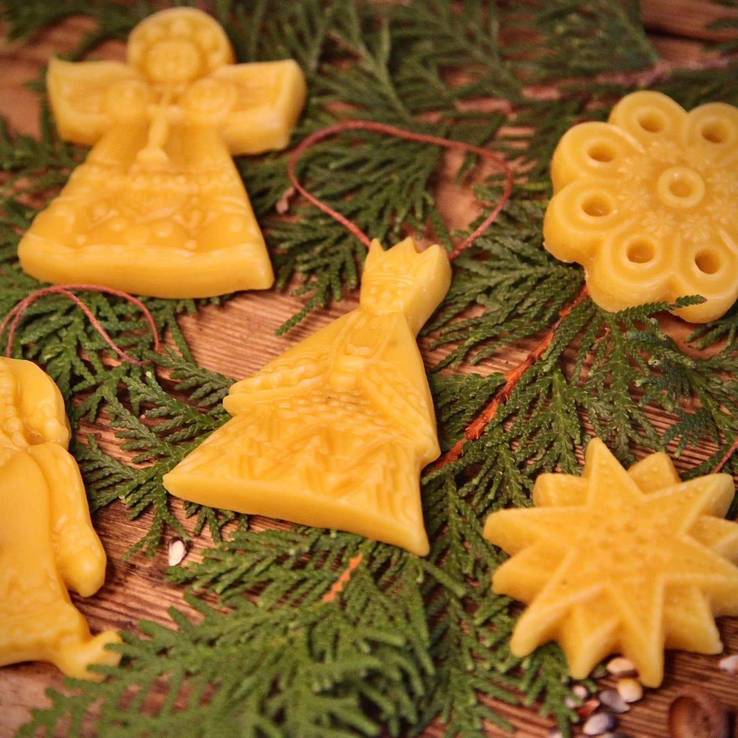 Pure Beeswax Ornament Set