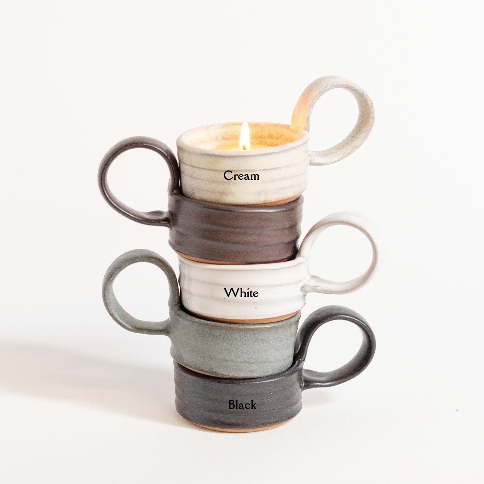 Handled Ceramic Tealight Holder