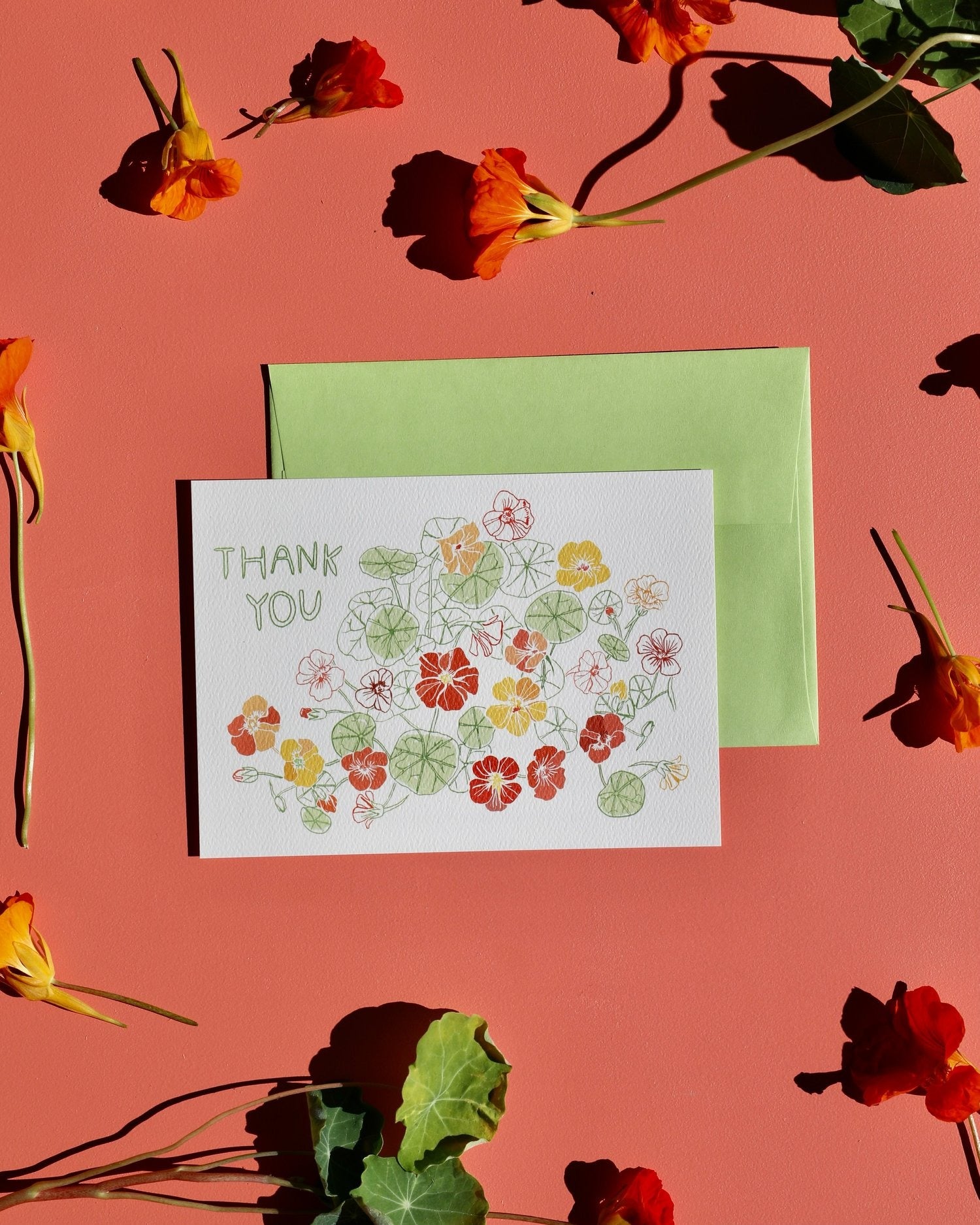 Nasturtium Thank You Cards - Set of 6