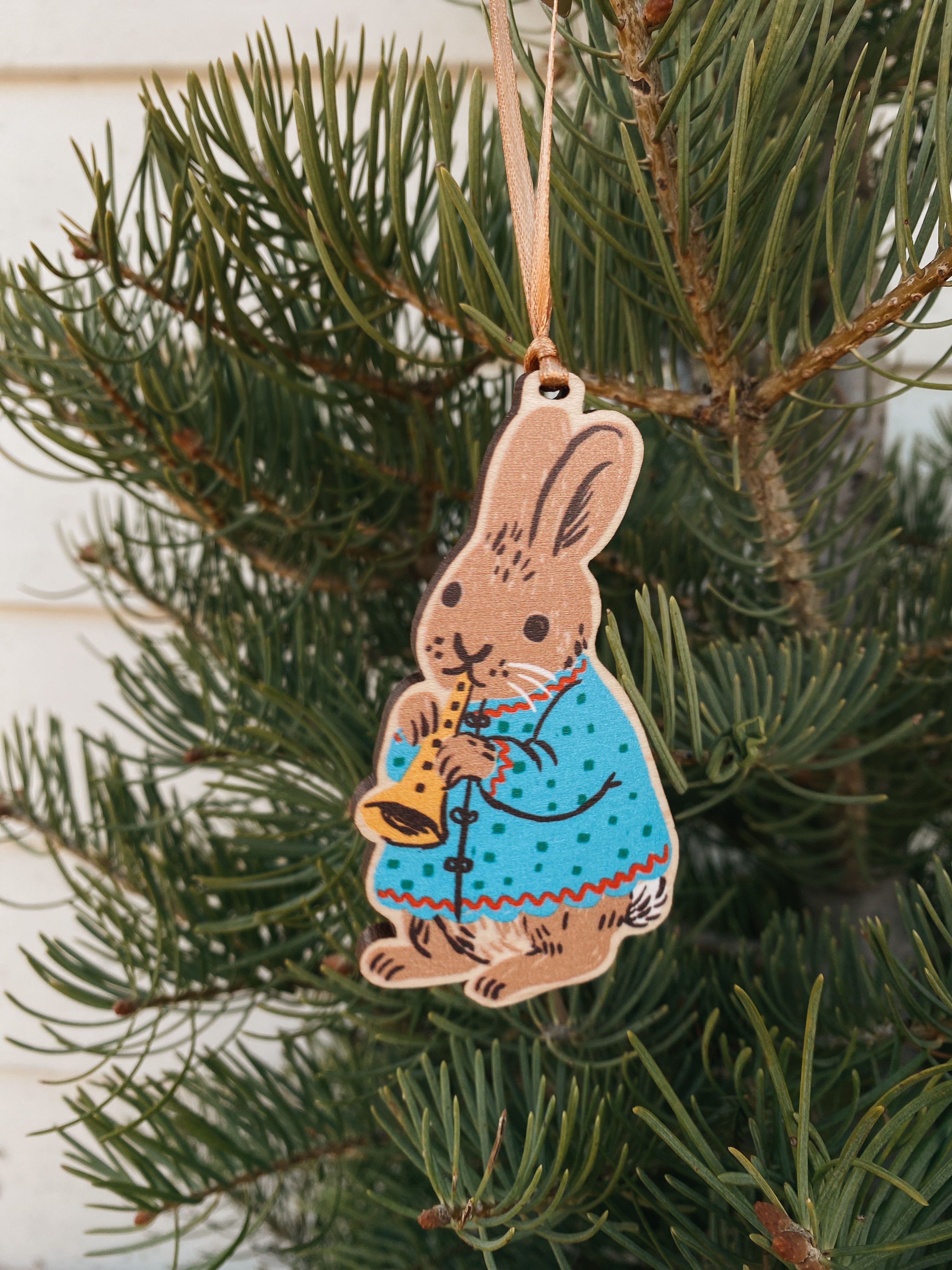 Wooden Rabbit Ornament