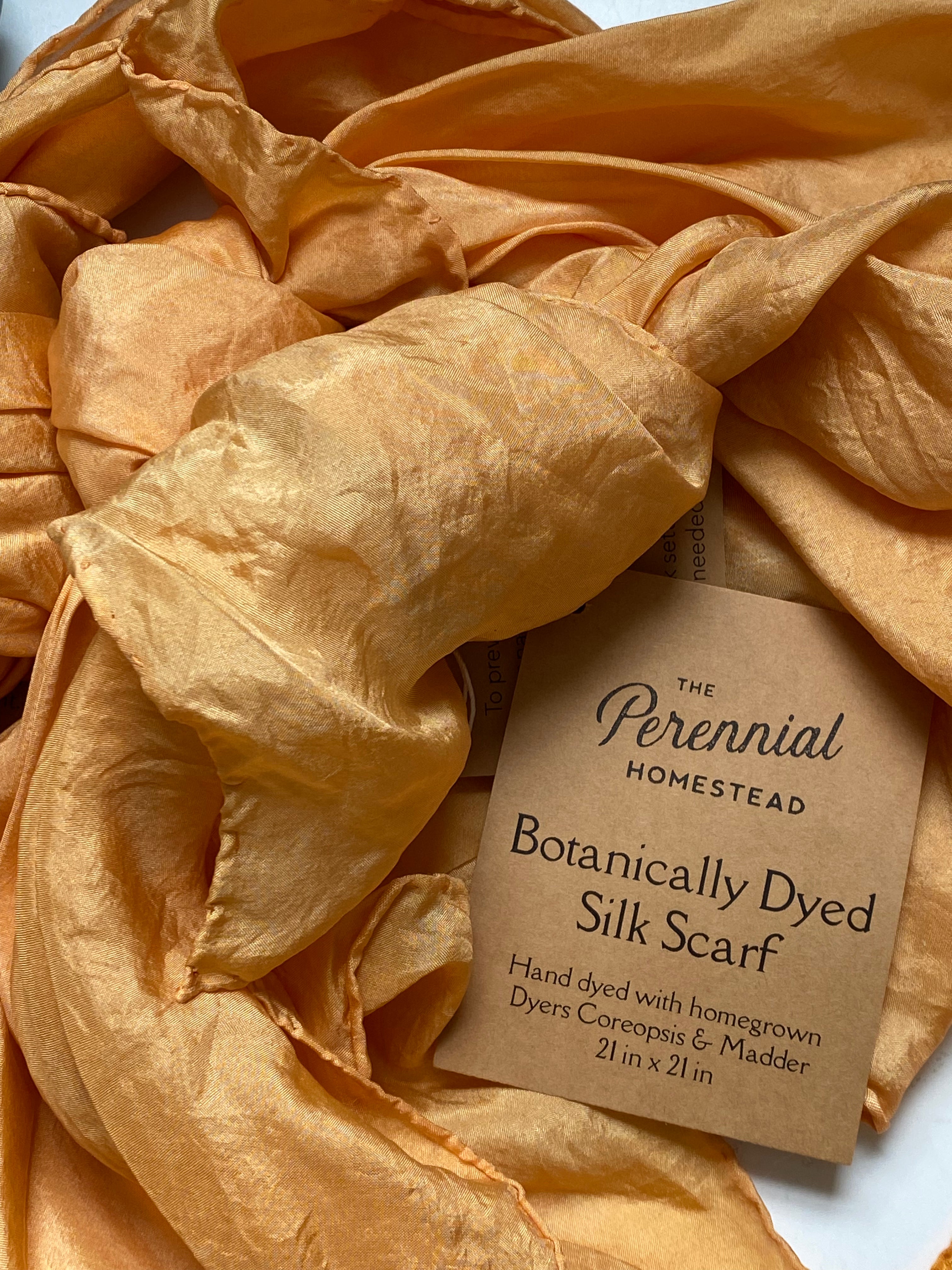 Botanically Dyed Silk Scarf