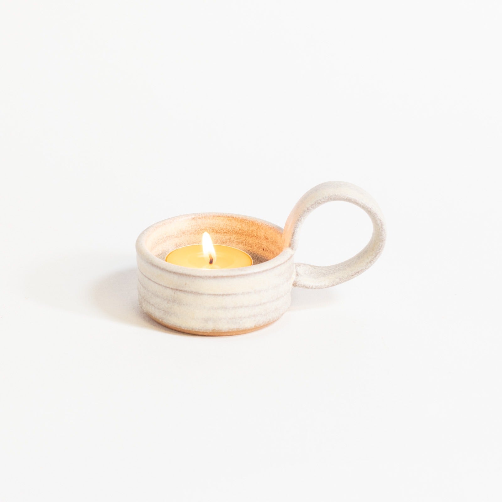 Handled Ceramic Tealight Holder