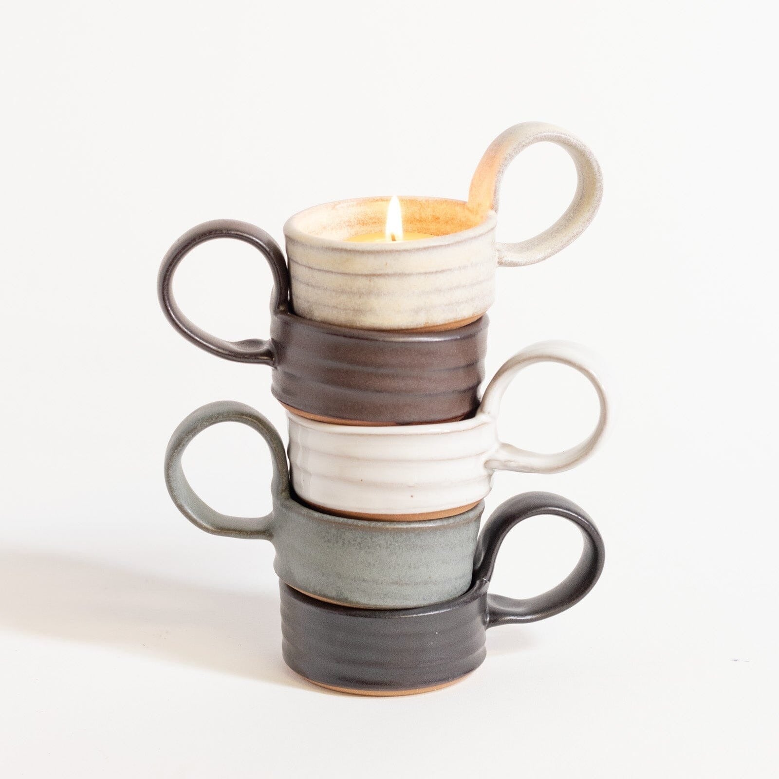 Handled Ceramic Tealight Holder